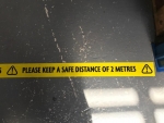 2 metre Safe distance tape COVID-19 