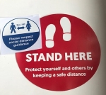 safe distance stickers COVID-19