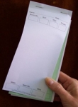 023 Duplicate NCR Long Order Pad - Green with White copy 