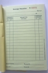 Description: Duplicate Beverage Requisition Book A5. Fold-over writing shield  yellow with white copy